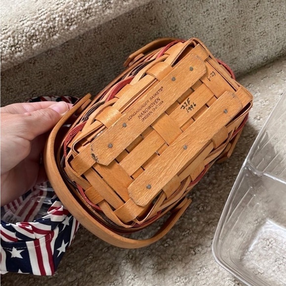Longaberger All American Summertime Basket Bundle 3 Red and Blue weave July 4th - Picture 8 of 9